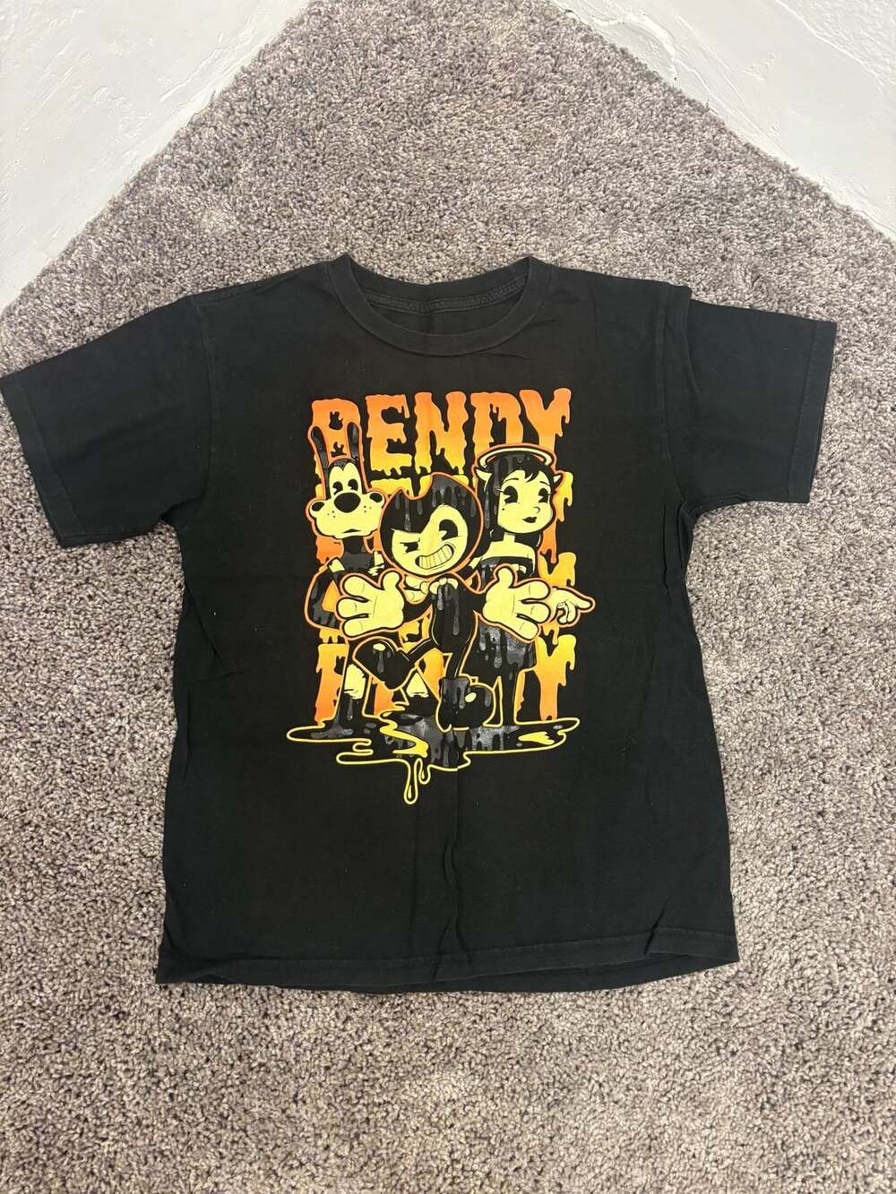 Bendy and the Ink Machine Trio Graphic Short Sleeve T-Shirt Black Medium